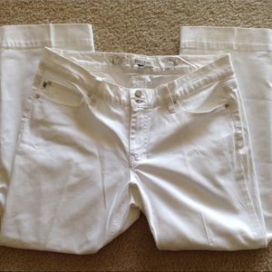 WHBM Ultra White Capri Jeans